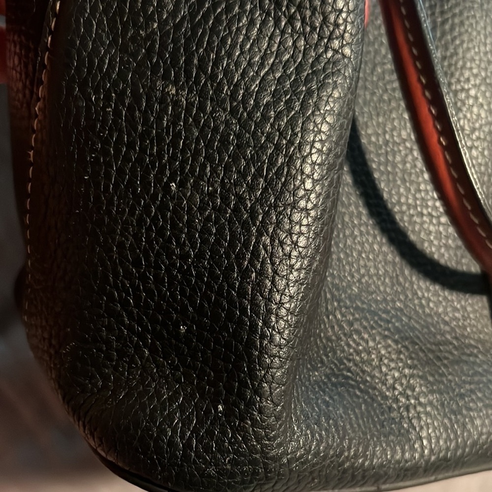 Dooney & Bourke black and brown satchel with detachable shoulder strap - Picture 8 of 8